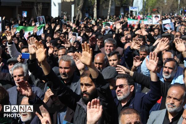 اجتماع خونخواهی رهبر شهید در نیشابور