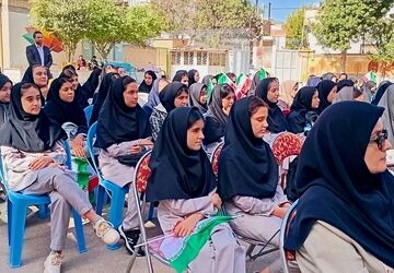 نواختن زنگ جوانه ها در دبیرستان نمونه دولتی حافظیه بجنورد