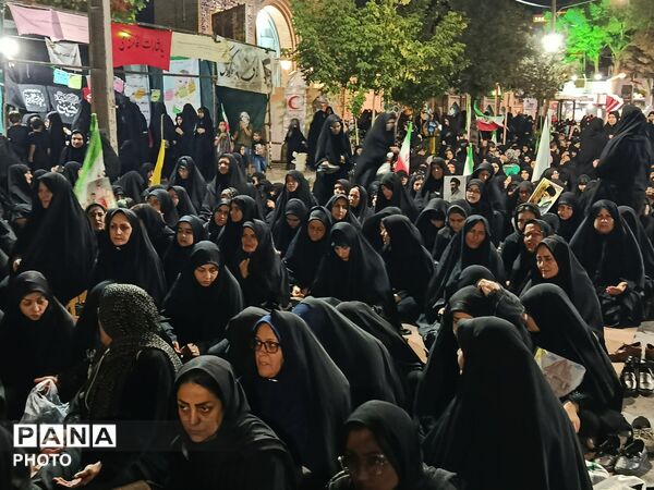 عزاداری گسترده در خیابان خرمشهر کاشمر همزمان با اجتماعات شبانه