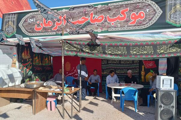 بازدید مدیر سازمان دانش‌آموزی کرمانشاه از موکب‌های اربعین حسینی 