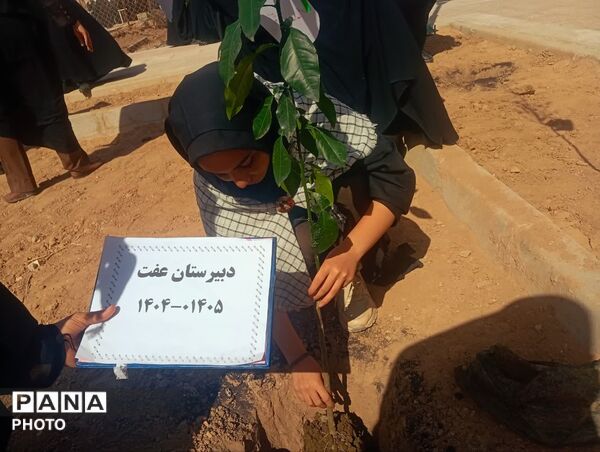 دانش‌آموزان دبیرستان عفت در کاشت ۱۰۰۰ درخت شریک شدند