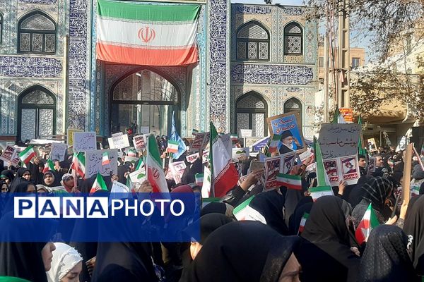 قیام حماسی مردم غیور شهریار در اعلام تنفرازجنایات آمریکا و اسرائیل