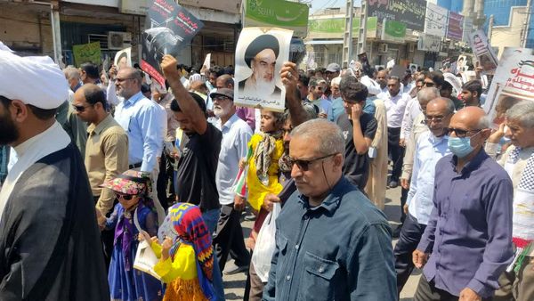 خروش آحاد مردم شهرستان میناب در حمایت از مظلوم فلسطین