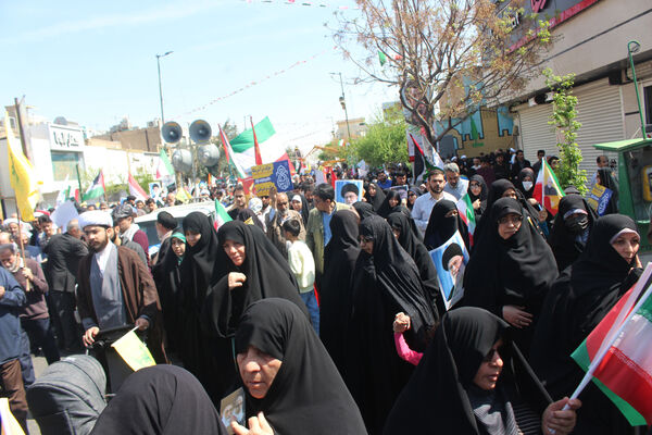 جلوه هایی شکوهمند از راهپیمایی روز جهانی قدس در قم