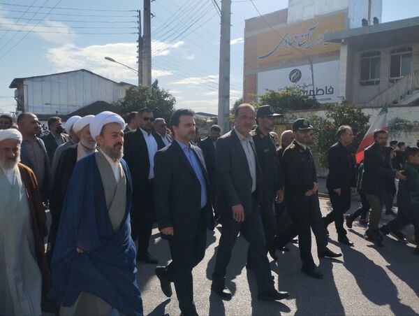 مراسم راهپیمایی ۱۳ آبان در شهرستان میاندورود