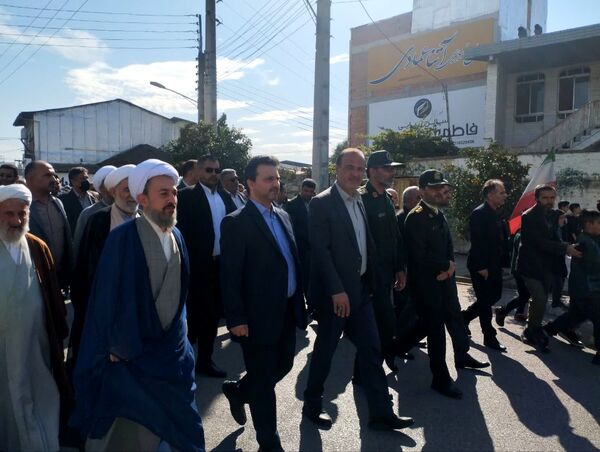مراسم راهپیمایی ۱۳ آبان در شهرستان میاندورود