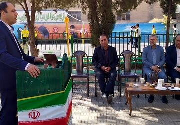 افتتاح زمین والیبال در دبیرستان ماندگار و نمونه دولتی سعدی 