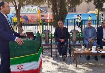 افتتاح زمین والیبال در دبیرستان ماندگار و نمونه دولتی سعدی 