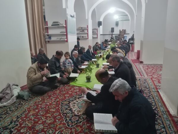 جلسه جزء خوانی قرآن کریم در شهرستان خلیل آباد 