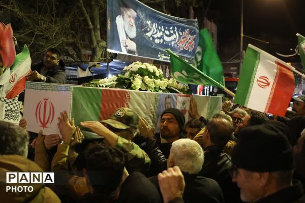 وداع مردم شریف عزدار شهرستان با دو شهید جنگ صهیونیستی 