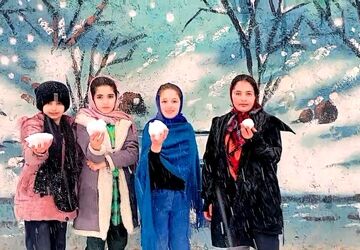 سفیدی برف بر روی منطقه میانکوه
