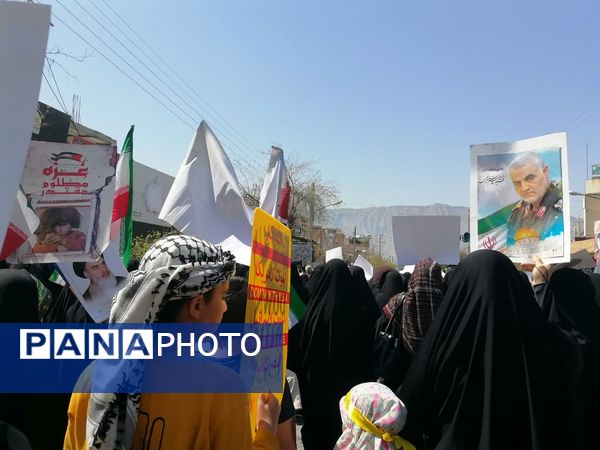 حضور پر شور مردم شهرستان کازرون در راهپیمایی روز قدس