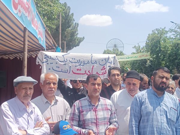  حضور بی نظیر مردن نیشابور در راهپیمایی بر علیه حمله رژیم صهیونسیتی