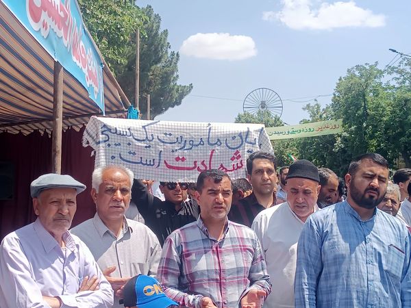  حضور بی نظیر مردن نیشابور در راهپیمایی بر علیه حمله رژیم صهیونسیتی