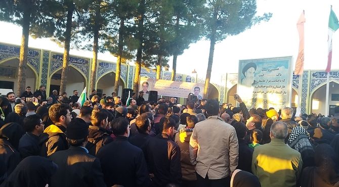 تدفین شهدای امنیت در بهشت فضل نیشابور