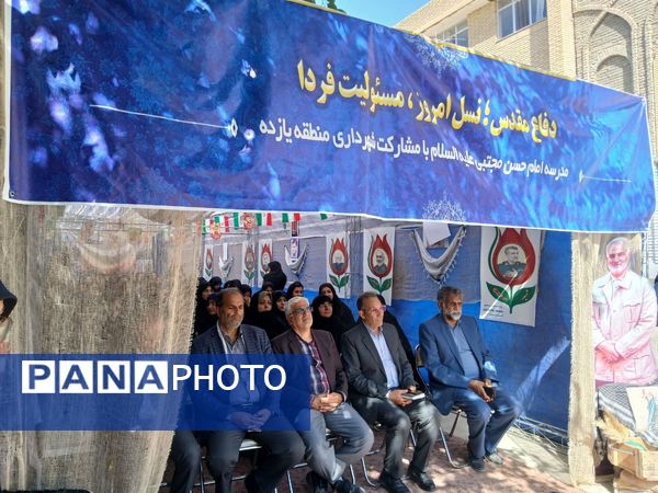  آیین تجدید میثاق دانش‌آموزان هنرستان امام حسن مجتبی (ع) با شهدای غواص دریادل