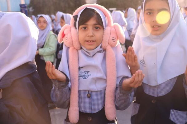 صبحگاه دانش در دبستان رجبی گرگان