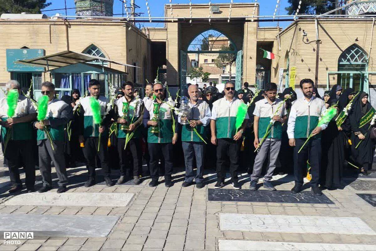 حضورخادم یاران رضوی درایام دهه کرامت درآستان مقدس امامزاده عمادالدین رباط‌کریم