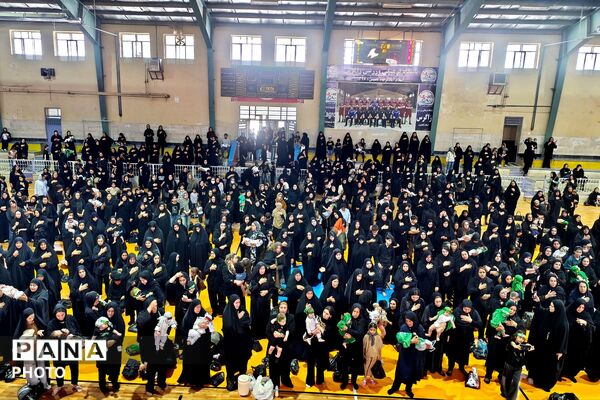نوای «لبیک یا حسین» از گهواره‌ها؛ اجتماع شیرخوارگان حسینی در اسلام‌آباد غرب