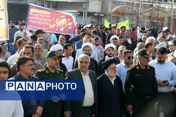 حضور پرشور مردم و مسئولان بهبهان در روز 13 آبان