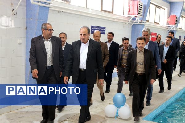 آیین بازگشایی استخر شهید مدنی ناحیه ۵ تبریز