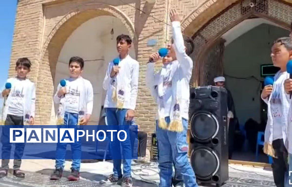 راهپیمایی مردم روستای صرم قم در روز قدس