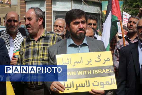 تجمع بزرگ دانش‌آموزان و فرهنگیان در حمایت از مردم مظلوم غزه و فلسطین