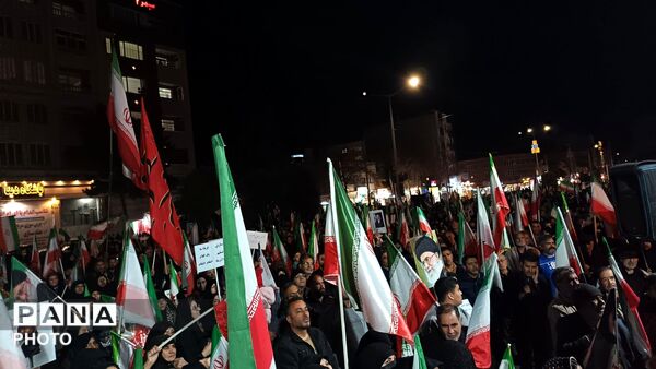 مراسم باشکوه وداع با پیکر دو شهید مطهر در نیشابور 