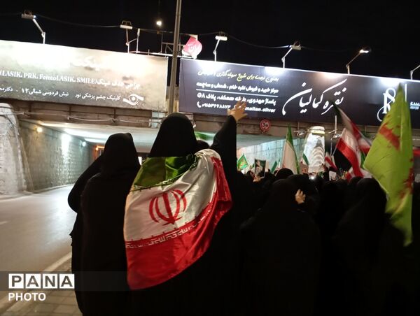حرکت دسته عزاداری در شهرستان نیشابور