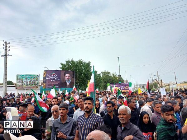 میناب در روز قدس؛ فریاد همبستگی و استکبار ستیزی در شهر مقاومت و ایثار