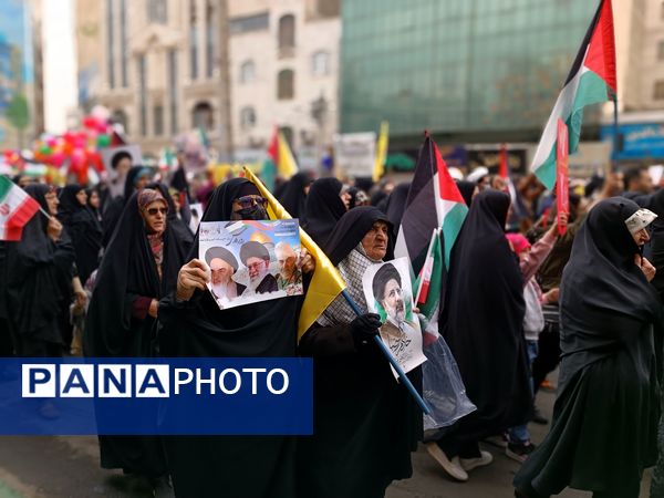 حضور پر شور مردم شهرستان قدس در راهپیمایی روز قدس