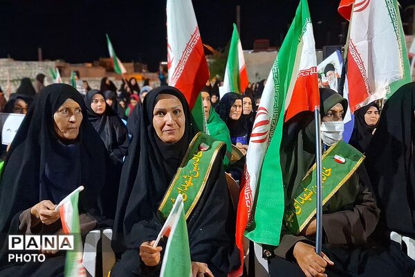 طوفان امید در خیابان‌های شهر باشت در سی دومین شامگاه عزاداری و مقاومت