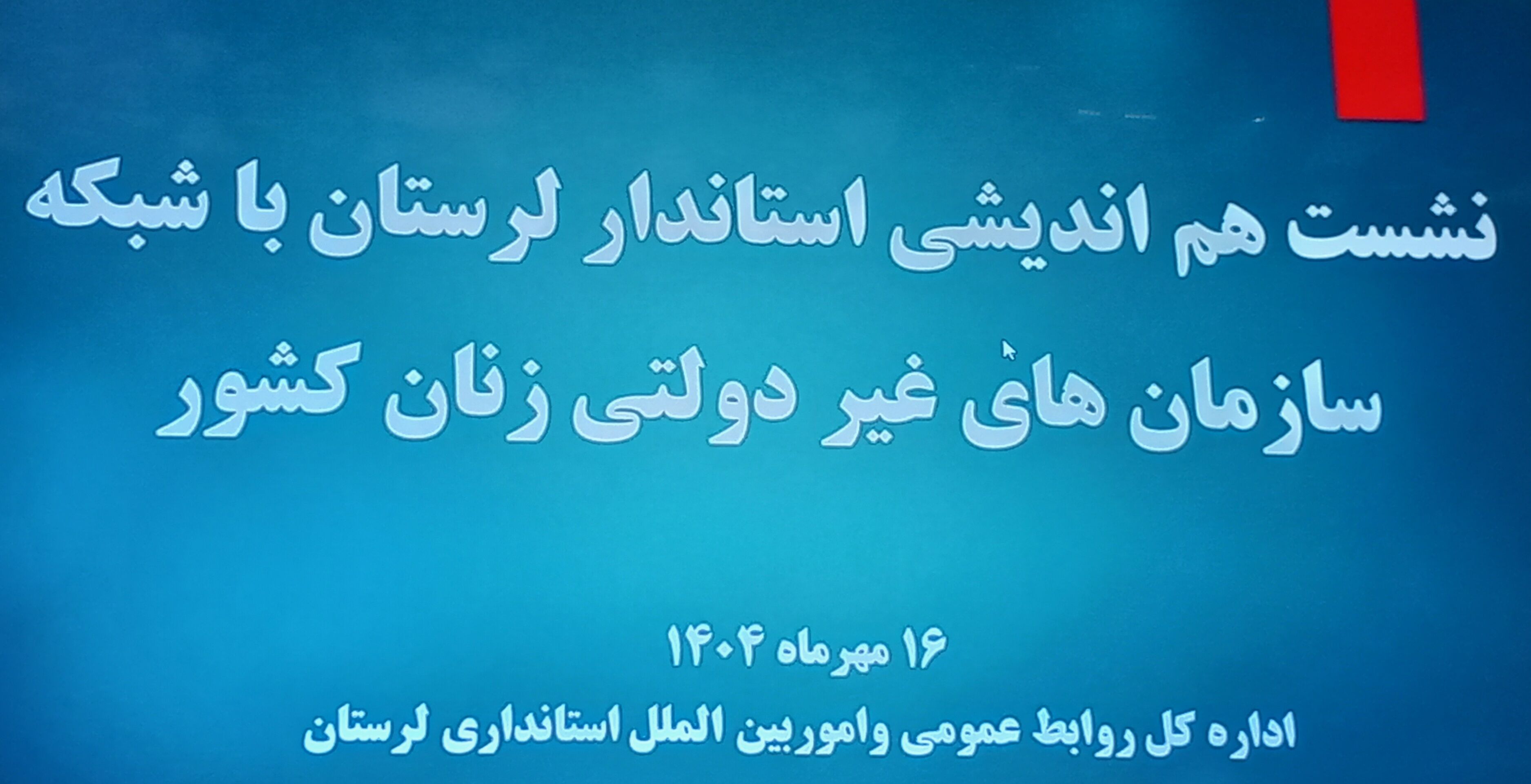 «سید سعید شاهرخی با سازمان‌های زنان لرستان هم‌اندیشی کرد»

