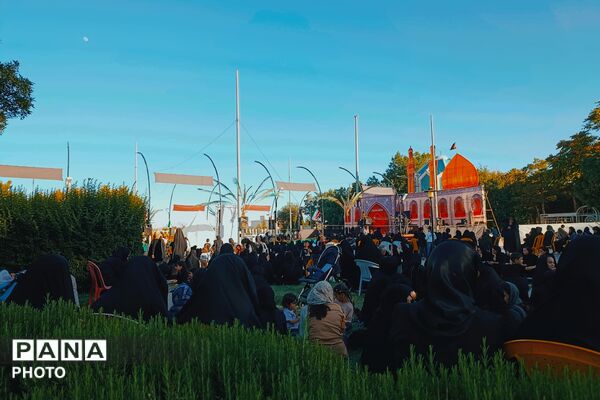 آیین خیمه‌سوزان در غروب عاشورای آباده