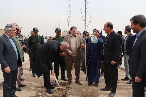 کاشت درخت به یاد شهدا در محمدشهر 