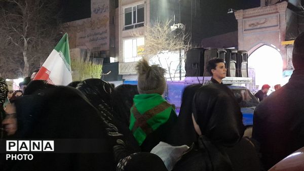 دسته های عزاداری شبانه در تجمع شهرستان نیشابور 