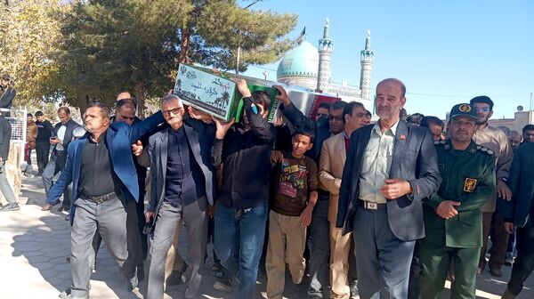مراسم تشییع پیکر شهید گمنام  در شهرستان کاشمر 