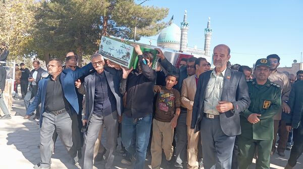 مراسم تشییع پیکر شهید گمنام  در شهرستان کاشمر 
