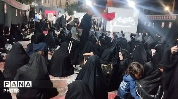 شور حسینی در شب تاسوعا؛ الشتر یکپارچه سیاه‌پوش شد