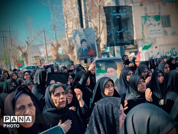 مردم گالیکش کفن پوش به میدان آمدند
