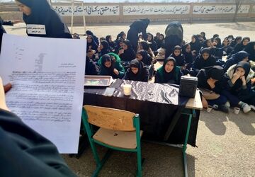 برپایی موکب در آموزشگاه نرجس خاردان