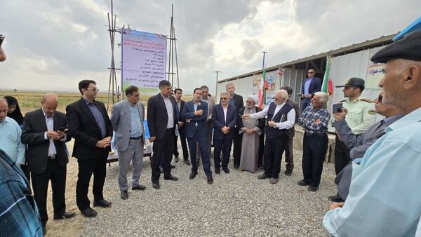 آیین افتتاح طرح آبیاری نوین مزرعه تعاونی در روستای اسلام آباد شهرستان سملقان