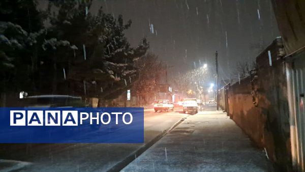 شبی برفی در نیشابور 