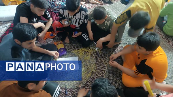 ساخت پل ماکارونی توسط معتکفین اعتکاف دانش آموزی سه روز در بهشت