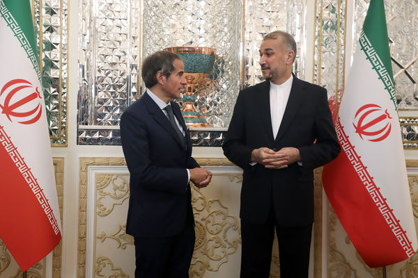 دیدار مدیرکل آژانس بین‌المللی انرژی اتمی با امیرعبداللهیان