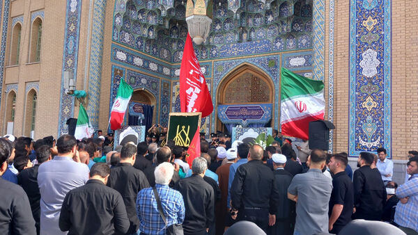 خاکسپاری شهید «اسماعیل شاکری» در مسجد جمکران