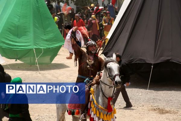 مراسم خیمه سوزی هیات «خیام الحسین» در قم