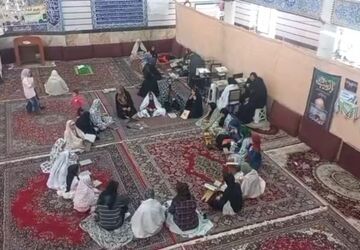 مراسم معنوی اعتکاف در شهر نیر