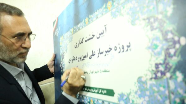 خشت گذاری ۵ پروژه‌ عمرانی منطقه ۵ آموزش و پرورش شهر تهران