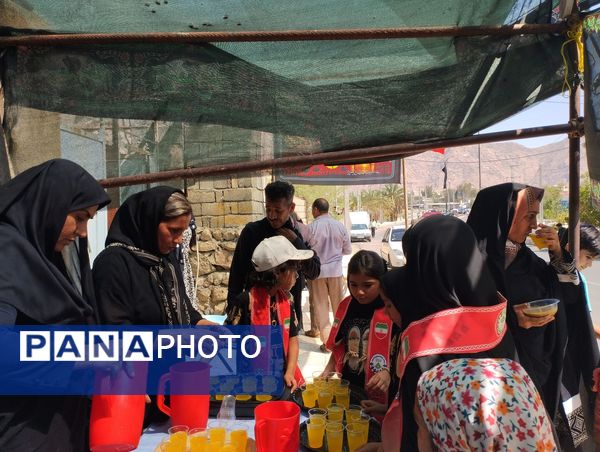 پیاده‌روی دلدادگان جامانده از کربلا در حاجی‌آباد